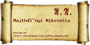 Majthényi Nikoletta névjegykártya